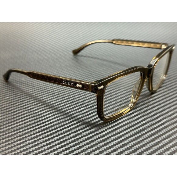 Gucci Brown Transparent Mens Eyeglasses New - Picture 1 of 4